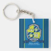 Andrew naam betekent jongens crest beer custom sleutelhanger (Voorkant)