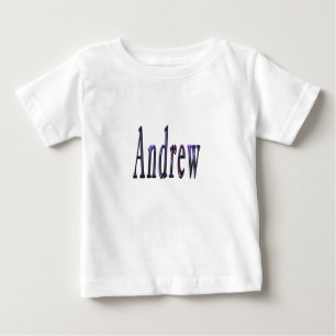 Andrew naam in nevelblauw,