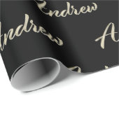 Andrew Prénom Nom du papier cadeau (Coin rond)