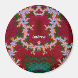 ANDREW ~ Shades of White, Green, Red kerst~ Magneet