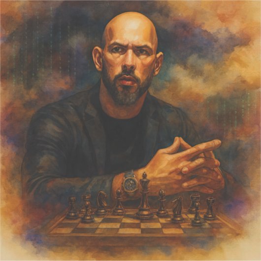 Andrew Tate Custom-Cut Vinyl Sticker (Voorkant)