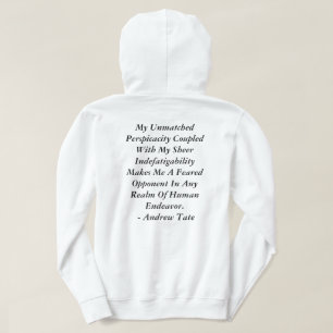 Andrew Tate Hoodie/Custom Designed/Quote door A.Ta Hoodie