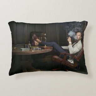 Andrew Tate Top G Cigar Design Coussin