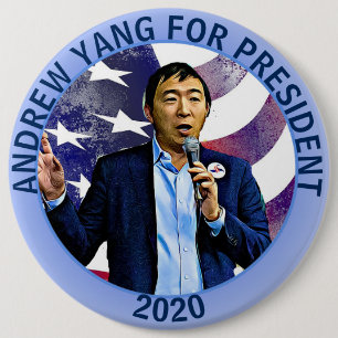Andrew Yang voor President 2020 Ondersteuning poli Ronde Button 6,0 Cm