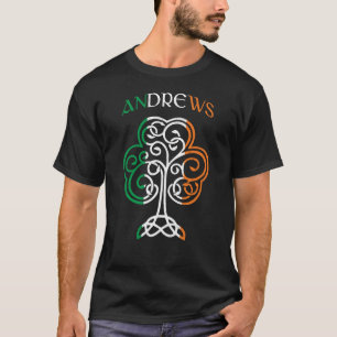 ANDREWS Ierse naam Shamrock Ierland Vlag Familie T-shirt