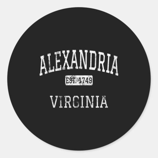 Andria Virginia Va Vintage  Ronde Sticker (Voorkant)