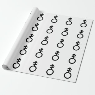Androgyn geslachtssymbool cadeaupapier
