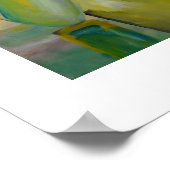 Androgyne Man Portrait Figurative Green Paintings Poster (Hoek)