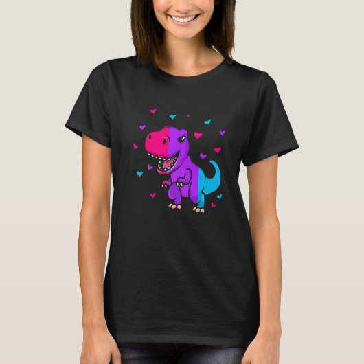 Androgyne Pride Flag Dinosaur Androgyne Flag T-shirt (Voorkant)