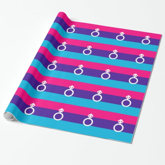 ANDROGYNE PRIDE SYMBOOL CADEAUPAPIER (Uitgerold)