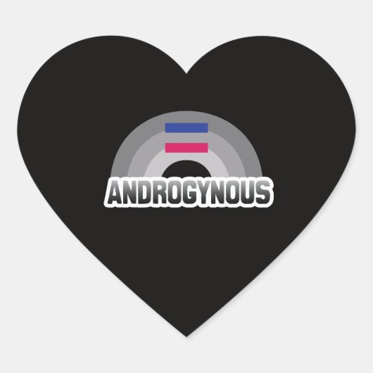 Androgynous Pride Hart Sticker (Voorkant)
