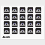 Androgynous Pride Vierkante Sticker (Vel)
