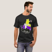 Androgyny non-Binary Cat Flag Gender Identity Ge T-shirt (Voorkant volledig)