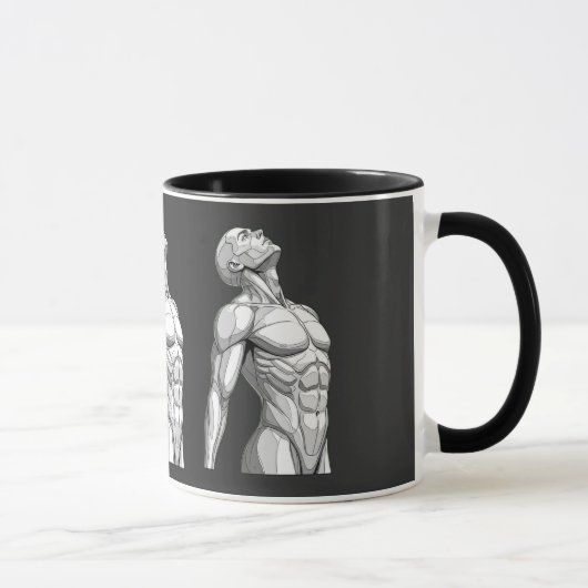 Android Anatomy: Cyborg Two-Tone Coffee Mug (Droite)
