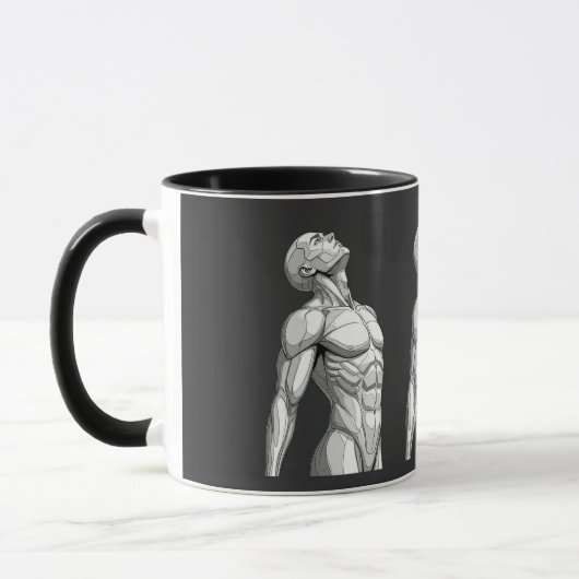 Android Anatomy: Cyborg Two-Tone Coffee Mug (Gauche)