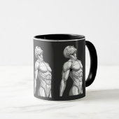 Android Anatomy: Cyborg Two-Tone Coffee Mug (Devant droit)