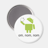 Android > Apple (ronde magneet) Magneet (Voorkant / Achterkant)