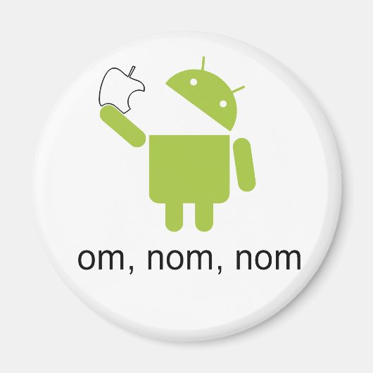 Android > Apple (ronde magneet) Magneet (Voorkant)