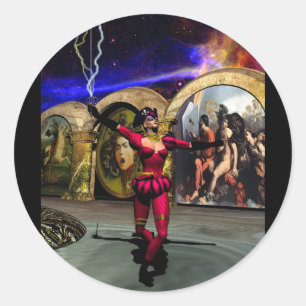 ANDROID BALLET, sciencefiction Ronde Sticker