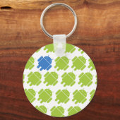 Android Blue vliegen Sleutelhanger (Voorkant)