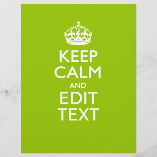 Android Green Decor Keep Calm and Jouw tekst (Voorkant)
