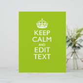 Android Green Decor Keep Calm and Jouw tekst (Staand voorkant)