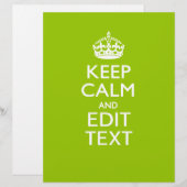 Android Green Decor Keep Calm and Jouw tekst (Voorkant / Achterkant)