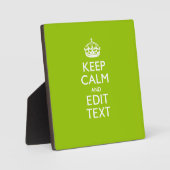 Android Green Decor Keep Calm and Jouw tekst Fotoplaat (Voorkant)