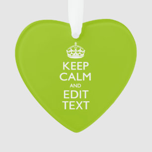 Android Green Decor Keep Calm and Jouw tekst Ornament