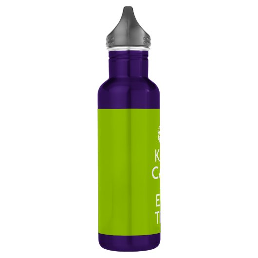 Android Green Keep Calm and Jouw tekst Waterfles (Links)
