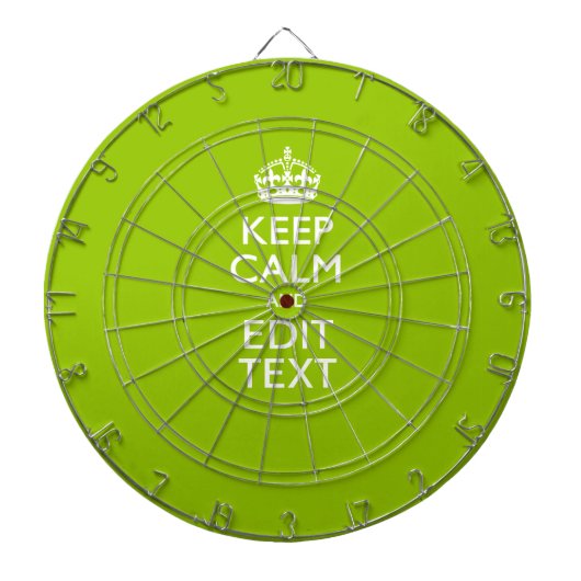 Android Green Keep Calm have Jouw tekst Dartbord (Voorkant)