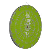 Android Green Keep Calm have Jouw tekst Dartbord (Voorkant Links)