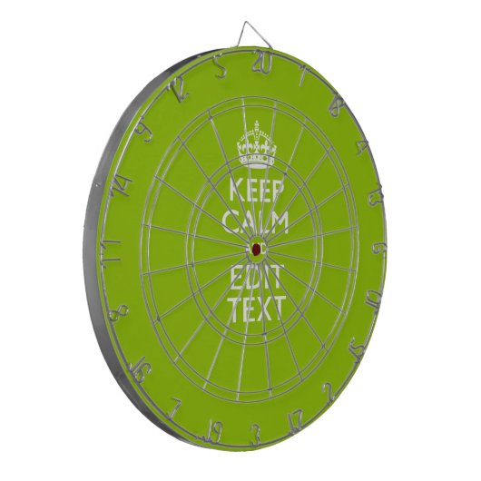 Android Green Keep Calm have Jouw tekst Dartbord (Voorkant Links)