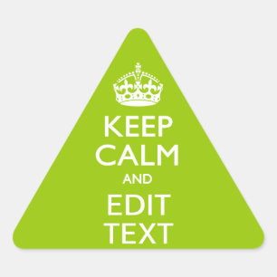 Android Green Keep Calm have Jouw tekst Driehoek Sticker