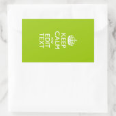 Android Green Keep Calm have Jouw tekst Rechthoekige Sticker (Tas)