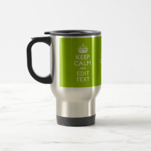 Android Green Keep Calm have Jouw tekst Reisbeker