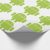 Android Green Robot Logo Cadeaupapier (Hoek)