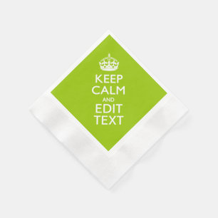 Android Green Style houdt kalm en Jouw tekst Servet