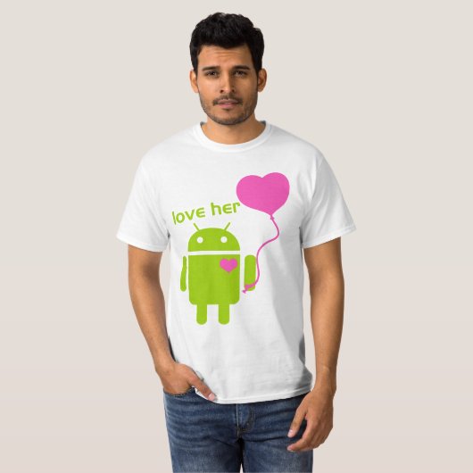 Android Mannen T-Shirt (Voorkant volledig)