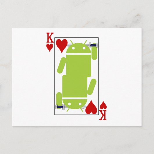 Android of Hearts Briefkaart (Voorkant)