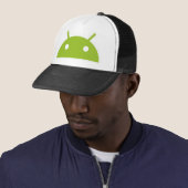 Android Peeking Trucker Hat Pet (In situ)