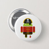 Android Pirate - Andy Ronde Button 5,7 Cm (Voorkant /achterkant)