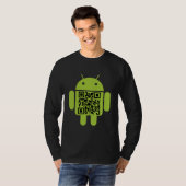 Android QR Code Mannen Lange hoes T-shirt (Voorkant volledig)