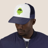 Android Robot Black Mustache Graphic Trucker Pet (In situ)