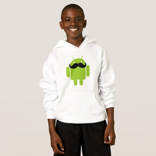 Android Robot Black Mustache Graphisme (Devant entier)
