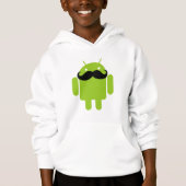 Android Robot Black Mustache Graphisme (Devant)