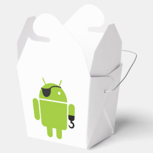 Android Robot Icon als piraat Bedankdoosjes