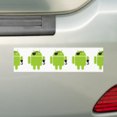 Android Robot Icon als piraat Bumpersticker (Op auto)
