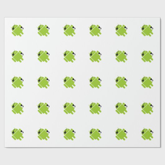 Android Robot Icon als piraat Cadeaupapier (Vlak)