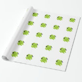 Android Robot Icon als piraat Cadeaupapier (Uitgerold)